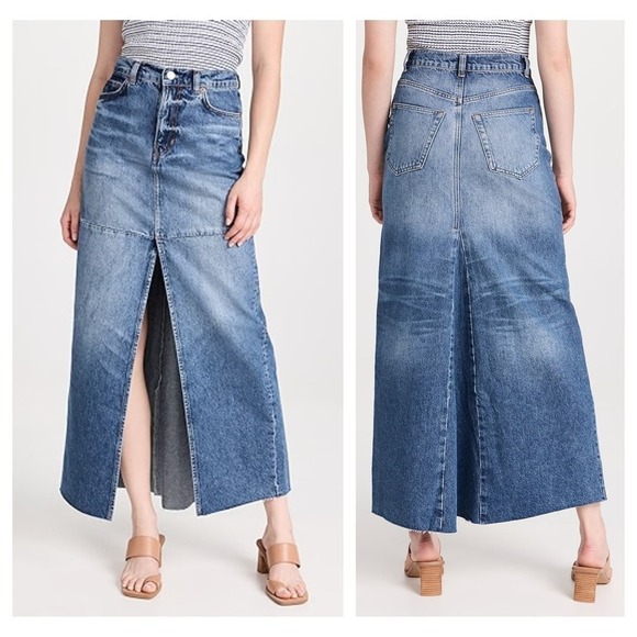 Reformation Tazz Denim Maxi Skirt Size 27 - Picture 7 of 8